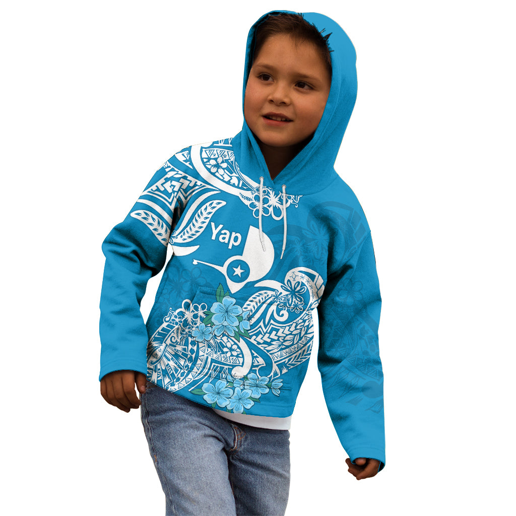 FSM Yap State Kid Hoodie Polynesian Floral Tribal LT9 - Polynesian Pride