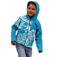 FSM Yap State Kid Hoodie Polynesian Floral Tribal LT9 - Polynesian Pride