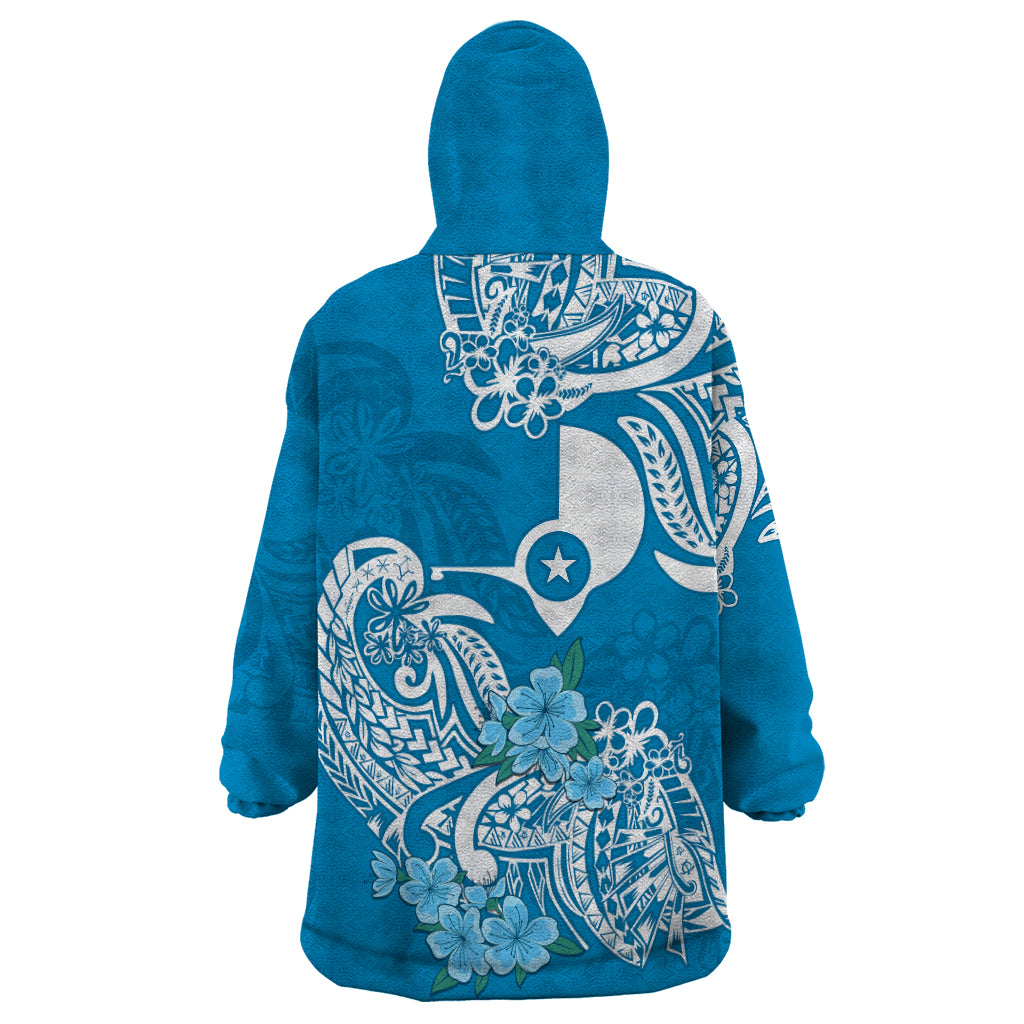 FSM Yap State Wearable Blanket Hoodie Polynesian Floral Tribal LT9 - Polynesian Pride
