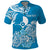 Custom FSM Yap State Polo Shirt Polynesian Floral Tribal LT9 Blue - Polynesian Pride