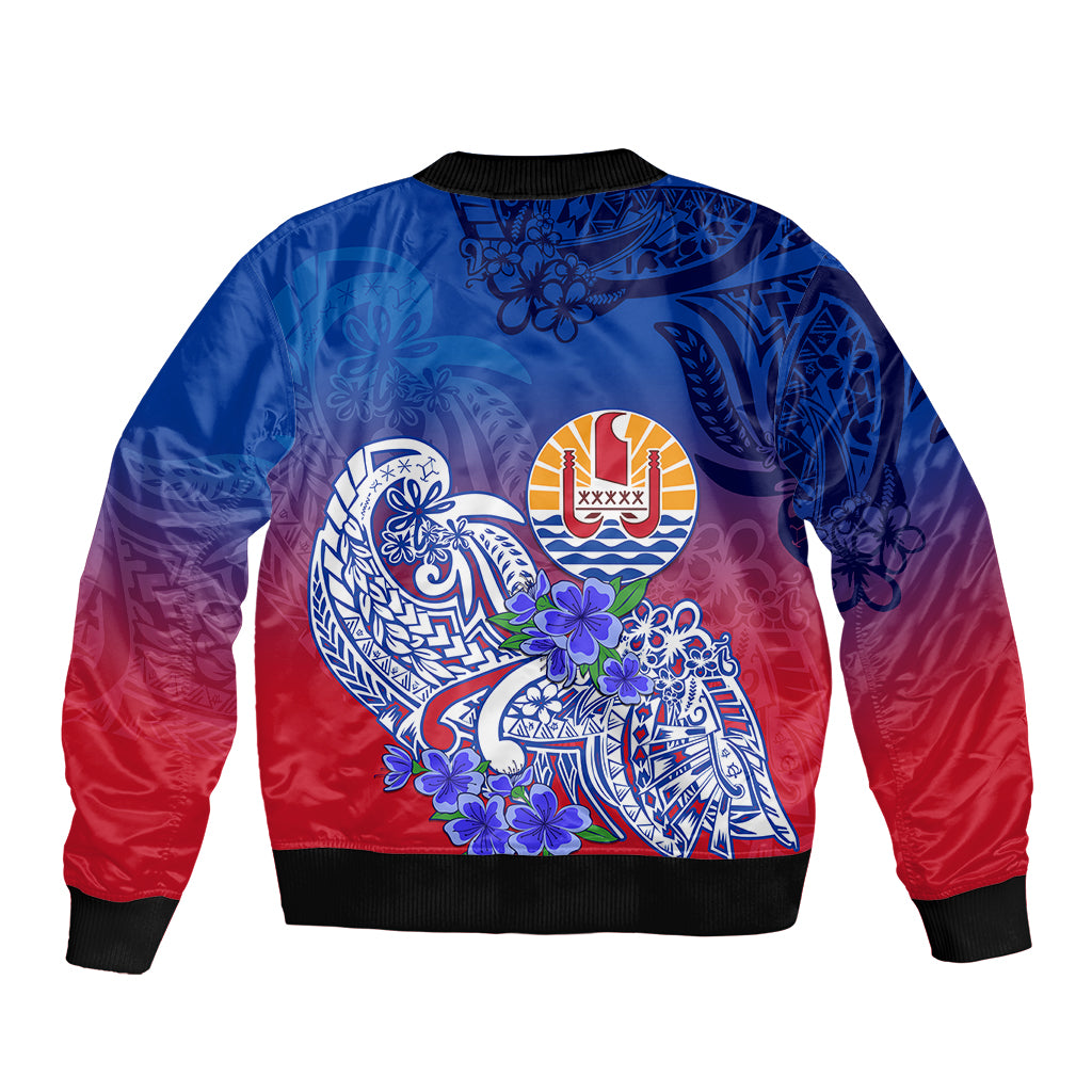 (Custom Personalised) Tahiti Bomber Jacket Polynesian Floral Tribal LT9 - Polynesian Pride