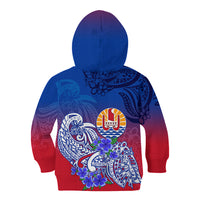 (Custom Personalised) Tahiti Kid Hoodie Polynesian Floral Tribal LT9 - Polynesian Pride