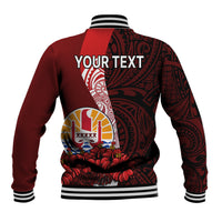 (Custom Personalised) Tahiti Baseball Jacket Polynesian Coat Of Arm With Hibiscus LT9 - Polynesian Pride