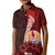 (Custom Personalised) Tahiti Kid Polo Shirt Polynesian Coat Of Arm With Hibiscus LT9 Kid Red - Polynesian Pride