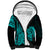 Hawaii Kakau Sherpa Hoodie Polynesian Floral Tribal Aqua Version LT9 Unisex Aqua - Polynesian Pride