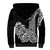 Hawaii Kakau Sherpa Hoodie Polynesian Floral Tribal Black Version LT9 - Polynesian Pride