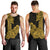 Hawaii Kakau Men Tank Top Polynesian Floral Tribal Gold Version LT9 - Polynesian Pride