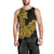 Hawaii Kakau Men Tank Top Polynesian Floral Tribal Gold Version LT9 - Polynesian Pride