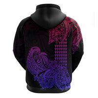 Hawaii Kakau Hoodie Polynesian Floral Tribal Gradient Version LT9 - Polynesian Pride