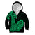 Hawaii Kakau Kid Hoodie Polynesian Floral Tribal Green Version LT9 - Polynesian Pride