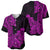 Hawaii Kakau Baseball Jersey Polynesian Floral Tribal Purple Version LT9 Purple - Polynesian Pride