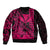 (Custom Personalised) Kakau Polynesian Tribal Hawaiian Turtle with Kanaka Maoli Pink Bomber Jacket LT9 - Polynesian Pride