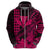 Custom Kakau Polynesian Tribal Hawaiian Turtle with Kanaka Maoli Pink Hoodie LT9 - Polynesian Pride