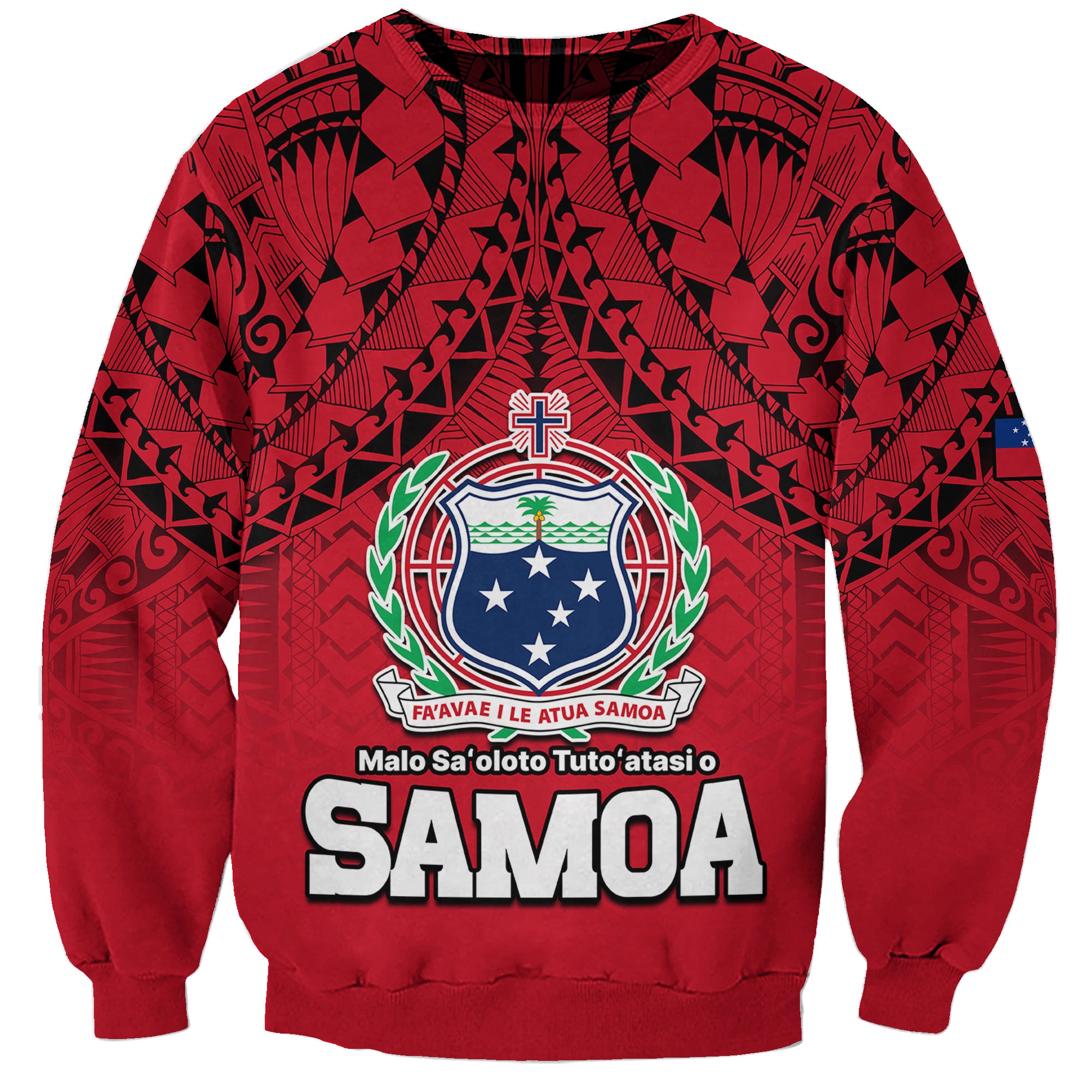 Polynesian Independent State of Samoa Red Sweatshirt LT9 Unisex Red - Polynesian Pride