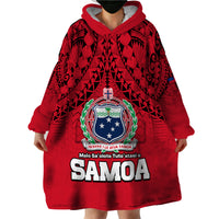 Polynesian Independent State of Samoa Red Wearable Blanket Hoodie LT9 - Polynesian Pride