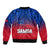 Polynesian Independent State of Samoa Gradient Sleeve Zip Bomber Jacket LT9 - Polynesian Pride