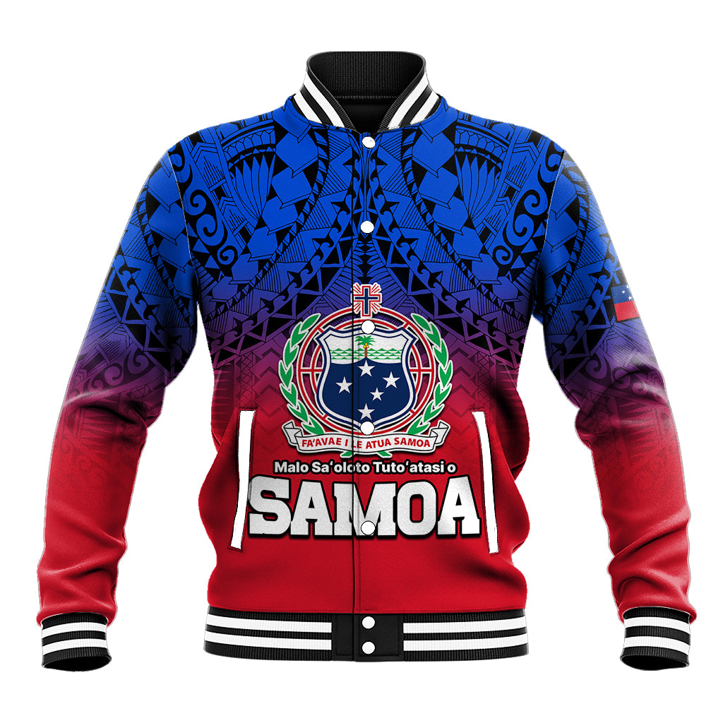 (Custom Personalised) Polynesian Independent State of Samoa Gradient Baseball Jacket LT9 Unisex Gradient - Polynesian Pride