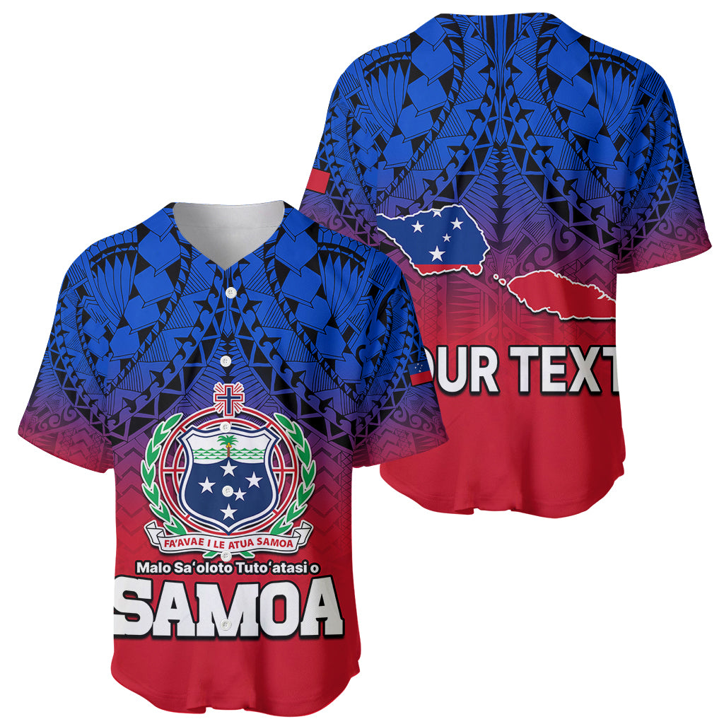 (Custom Personalised) Polynesian Independent State of Samoa Gradient Baseball Jersey LT9 Gradient - Polynesian Pride