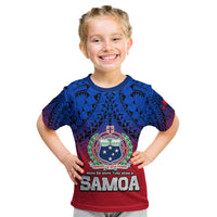 (Custom Personalised) Polynesian Independent State of Samoa Gradient Kid T Shirt LT9 Youth XL Size14 - Polynesian Pride