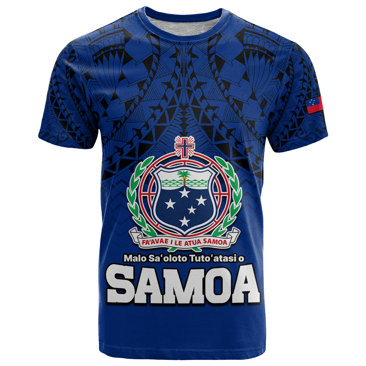 Custom Polynesian Independent State of Samoa Blue T Shirt LT9 Blue - Polynesian Pride