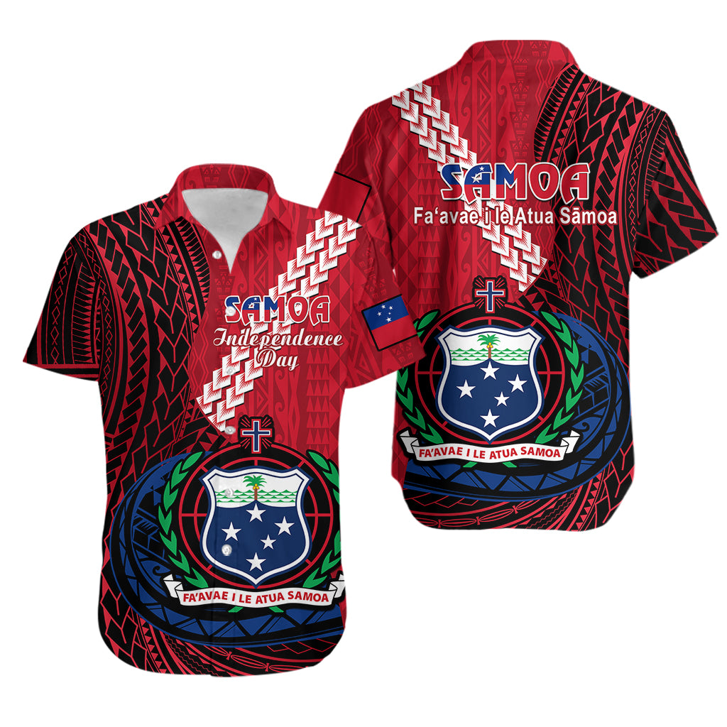 Samoa Hawaiian Shirt Happy Independence Day Samoan Red Pattern LT14 Red - Polynesian Pride