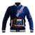 (Custom Personalised) Samoa Baseball Jacket Happy Independence Day Samoan Blue Pattern LT14 Unisex Blue - Polynesian Pride