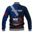 (Custom Personalised) Samoa Baseball Jacket Happy Independence Day Samoan Blue Pattern LT14 - Polynesian Pride