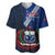 (Custom Personalised) Samoa Baseball Jersey Happy Independence Day Samoan Blue Pattern LT14 - Polynesian Pride