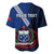 (Custom Personalised) Samoa Baseball Jersey Happy Independence Day Samoan Blue Pattern LT14 - Polynesian Pride