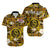 (Custom Personalised) Hawaii State Hawaiian Shirt Tropical Flowers Mix Tartan Gold Version LT14 Gold - Polynesian Pride