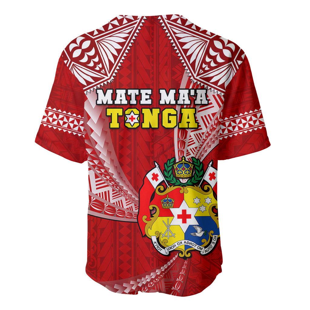 Tonga Rugby Baseball Jersey Mate Maa Tonga Pacific Tongan Ngatu LT14 - Polynesian Pride