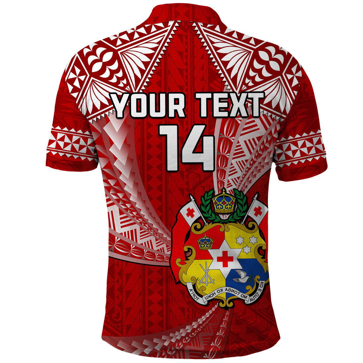 (Custom Text and Number) Tonga Rugby Polo Shirt Mate Maa Tonga Pacific Tongan Ngatu LT14 - Polynesian Pride