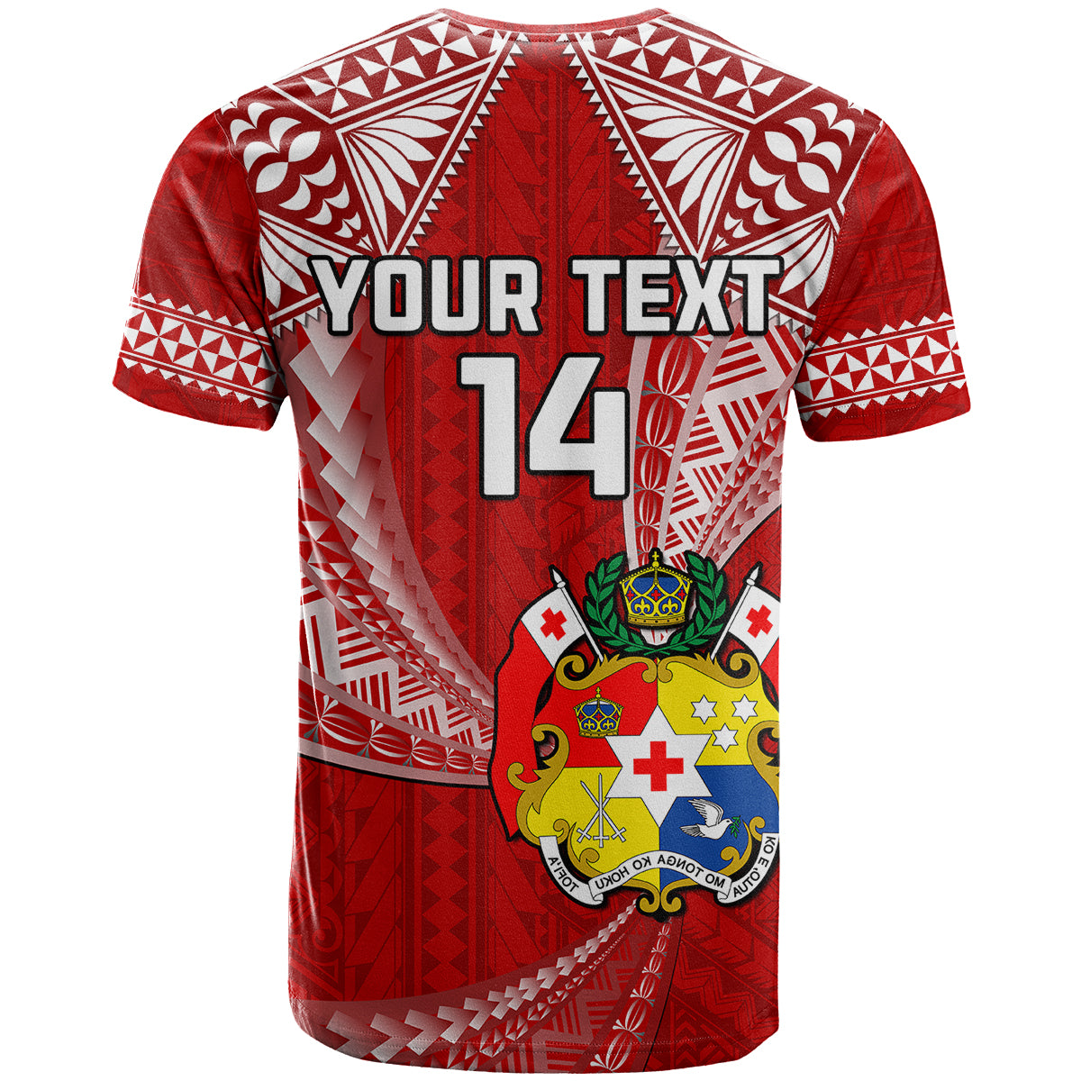 (Custom Text and Number) Tonga Rugby T Shirt Mate Maa Tonga Pacific Tongan Ngatu LT14 - Polynesian Pride