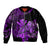 (Custom Personalised) Hawaii Monk Seal Bomber Jacket Polynesian Kakau With Kanaka Purple LT14 Unisex Purple - Polynesian Pride