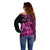 (Custom Personalised) Hawaii Monk Seal Off Shoulder Sweater Polynesian Kakau With Kanaka Pink LT14 - Polynesian Pride