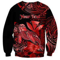 (Custom Personalised) Hawaii Monk Seal Sweatshirt Polynesian Kakau With Kanaka Red LT14 - Polynesian Pride
