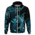 Custom Hawaii Hammerhead Shark Hoodie Polynesian Kakau With Kanaka Turquoise LT14 - Polynesian Pride