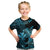 (Custom Personalised) Hawaii Hammerhead Shark Kid T Shirt Polynesian Kakau With Kanaka Turquoise LT14 - Polynesian Pride