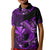 (Custom Personalised) Hawaii Hammerhead Shark Kid Polo Shirt Polynesian Kakau With Kanaka Purple LT14 Kid Purple - Polynesian Pride