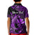 (Custom Personalised) Hawaii Hammerhead Shark Kid Polo Shirt Polynesian Kakau With Kanaka Purple LT14 - Polynesian Pride