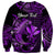 (Custom Personalised) Hawaii Hammerhead Shark Sweatshirt Polynesian Kakau With Kanaka Purple LT14 - Polynesian Pride