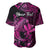 (Custom Personalised) Hawaii Hammerhead Shark Baseball Jersey Polynesian Kakau With Kanaka Pink LT14 - Polynesian Pride