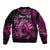 (Custom Personalised) Hawaii Hammerhead Shark Bomber Jacket Polynesian Kakau With Kanaka Pink LT14 - Polynesian Pride