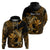 Custom Hawaii Hammerhead Shark Hoodie Polynesian Kakau With Kanaka Gold LT14 Pullover Hoodie Gold - Polynesian Pride