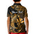 (Custom Personalised) Hawaii Hammerhead Shark Kid Polo Shirt Polynesian Kakau With Kanaka Gold LT14 - Polynesian Pride