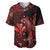 (Custom Personalised) Hawaii Hammerhead Shark Baseball Jersey Polynesian Kakau With Kanaka Red LT14 - Polynesian Pride