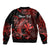 (Custom Personalised) Hawaii Hammerhead Shark Bomber Jacket Polynesian Kakau With Kanaka Red LT14 - Polynesian Pride