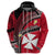 Wallis and Futuna Hoodie Plumeria Flowers With Red Polynesian Pattern LT14 - Polynesian Pride