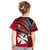 Wallis And Futuna Kid T Shirt Plumeria Flowers With Red Polynesian Pattern LT14 - Polynesian Pride