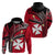 Custom Wallis and Futuna Hoodie Plumeria Flowers With Red Polynesian Pattern LT14 Pullover Hoodie Red - Polynesian Pride